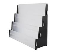 TOPINCN Soporte de Exhibición de Tarjetas Comerciales de Acrílico Estante de Exhibición de Tarjetas Deportivas Estante de Almacenamiento de Desmontable con Ensamblaje sin (Negro y transparente)