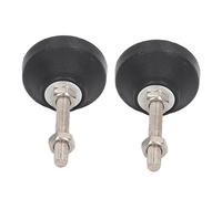 TOPINCN Soporte de Nivelación Giratorio Base Redonda Estable Almohadillas de Pie Ajustables para Mesas Sillas Estantes 2 Piezas Goma de Acero de Aleación de Nailon D50xM8x50 para Ajustes de Muebles