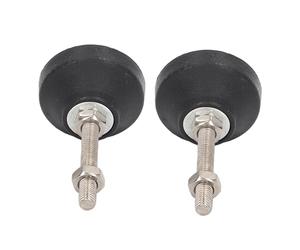 TOPINCN Soporte de Nivelación Giratorio Base Redonda Estable Almohadillas de Pie Ajustables para Mesas Sillas Estantes 2 Piezas Goma de Acero de Aleación de Nailon D50xM8x50 para Ajustes de Muebles