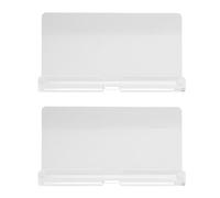 TOPINCN Soporte de Pared para Tableta de 2 Piezas, Soporte Acrílico Resistente con Orificio para Teléfono Inteligente y Tableta, Organizador Montado en la Pared para Cocina, Baño, (Transparente)