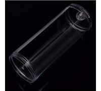 TOPINCN Soporte para Almohadillas de Algodón y Plástico Transparente, Caja Organizadora de Maquillaje de Diseño único, Cubierta a Prueba de Polvo de 6,7x2,7 Pulgadas para Decoración de Dormitorio