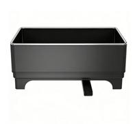 TOPINCN Soporte para Esponja de Hierro, Organizador para Fregadero con Bandeja Extraíble, Orificio de Drenaje, Tubo Ajustable para Esponjas de Cocina, Cepillos y Paños (BLACK)