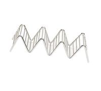 TOPINCN Soporte para Tacos en Forma de V de Primera Calidad, Mano de Obra Exquisita y Doble Propósito, Ideal para Servir en la Mesa, Acero Inoxidable, 1 Pieza (3-4 rejillas 6,3x18,5x4,5