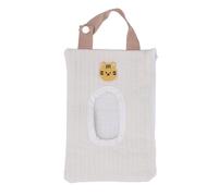 TOPINCN Soporte para Toallitas, Dispensador de Toallitas con Diseño Extraíble, Bolsa de Almacenamiento de Pañuelos Portátil para Viajes Al Aire Libre en Coche y Organización de Artículos (Tigre