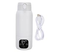 TOPINCN Taza Eléctrica de Viaje de 500 Ml de 100W, Caldera de Viajes con Calefacción Calentada, Caldera de Viajes Inalámbricos, Mini Agua Pequeña, Calefacción Rápida USB con Temperatura