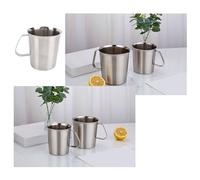 TOPINCN Taza Medidora de Material SUS304 con Marcas, Diseño de Boquilla con Punta, Resiste la Acumulación de Suciedad, para Baristas y Entusiastas del café (1500ml)