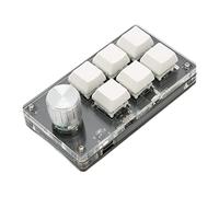 TOPINCN Teclado de una Mano, Interruptor Azul Plug and Play, Miniteclado, Conexión de Modo Dual, 6 Teclas Generales para Computadora (Blanco)