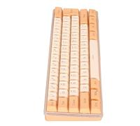TOPINCN Teclado Ergonómico para Juegos por Cable 60% Retroiluminación RGB Teclado Compacto de 61 Teclas para Gamer Office OS X, ABSSize (Naranja Amarillo)
