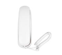 TOPINCN Teléfono Fijo con Cable Multifuncional para Montaje en Pared | Llamadas Claras Teléfono Fácil de Usar para Oficina en Casa | Material Plástico de Primera Calidad. (White)