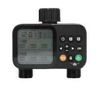 TOPINCN Temporizador de Rociadores, Regulador de Riego, Controlador de Riego, Temporizador de Manguera Programable con Retraso de Lluvia Gran Pantalla LCD y 2 Salidas para el Césped