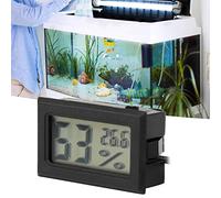 TOPINCN Termómetro Higrómetro Digital Medidor de Humedad LED Integrado para Uso en Interiores, Mini Medidor de Temperatura para una Vida Cómoda Alrededor de Mascotas, Negro, Pantalla LCD (BLACK)