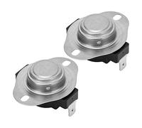 TOPINCN Termostato Bimetálico de 25A con Interruptor de Temperatura de Disco a Presión Confiable para Aparatos de Motor, Plástico de Ingeniería, 2 uds. (75℃)