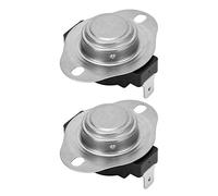 TOPINCN Termostato Bimetálico de 25A con Interruptor de Temperatura de Disco a Presión Confiable para Aparatos de Motor, Plástico de Ingeniería, 2 uds. (110℃)