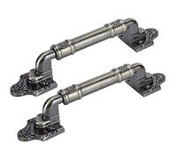 TOPINCN Tirador de Gabinete de Cajón de Aleación de Zinc Vintage, Agarre Cómodo, Fácil de Instalar para Herrajes para Muebles de Armario, 2 Piezas de Color Bronce para Decoración del Hogar