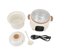 TOPINCN TOPINCN Olla Eléctrica De 1,8 L, Olla De Cerámica Portátil De 235 W con Protección contra Sobrecalentamiento, Programación Inteligente Las 24 Horas, para Sopas, Guisos, Arroces, (Enchufe de