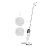 TOPINCN Trapeador Eléctrico Inalámbrico Liviano con Faro LED, Trapeador Giratorio Eléctrico con Rotación de 180 ° para Pisos de Madera, Baldosas y Laminados (WHITE)