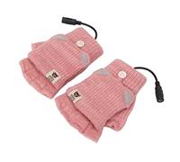 TOPINCN USB con Calefacción de Invierno Calentada para Hombres, Calentador de Manos sin Dedos de Tejido para el Trabajo de Escritorio, Calentando sin Dedos para Aventuras Al Aire Libre (Pink)