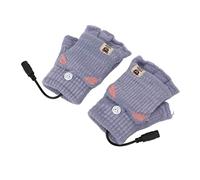 TOPINCN USB con Calefacción de Invierno Calentada para Hombres, Calentador de Manos sin Dedos de Tejido para el Trabajo de Escritorio, Calentando sin Dedos para Aventuras Al Aire Libre (Blue)
