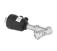 TOPINCN Válvula Accionada por Aire de la Válvula de Asiento en ángulo de Acero Inoxidable para el Procesamiento Farmacéutico Rosca DN20 de 3/4 pulg. (3/4"DN20)