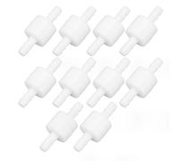 TOPINCN Válvula de Retención Unidireccional, Bomba de Aire de Acuario de Gran Estabilidad, Válvula Antirretorno para Pecera, Material PE (6mm Blanco)