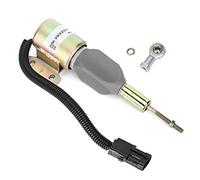 TOPINCN Válvula Solenoide de Cierre de Motor de Acero Inoxidable Duradera de 24 V para 4BT 6BT5, Reemplazo Directo para Excavadora R220-5 R210-3 R220-5