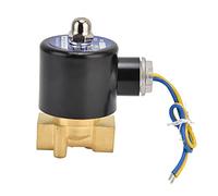 TOPINCN Válvula Solenoide de Latón Normalmente Cerrada, Actuador Eléctrico Confiable para Uso de Agua, Aceite y Aire, G3/8 In, Instalación Simple, 1 Unidad (DC12V)
