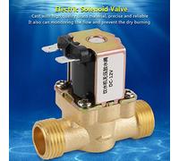 TOPINCN Válvula Solenoide Eléctrica de Latón para Monitorear el Flujo y Prevenir Quemaduras en Seco, Válvula de 2 Vías para Aplicaciones Domésticas, Material de Latón Sostenible