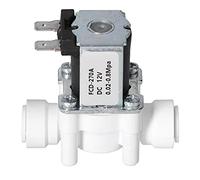 TOPINCN Válvula Solenoide Eléctrica de Plástico, Interruptor de Flujo de Agua Ligero y Compacto para Automatización del Hogar, Conector Rápido de 3/8 Pulgadas (DC12V)