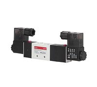 TOPINCN Válvula Solenoide Neumática Compacta Duradera para Sistemas de Control Industrial Material de Aleación de 3 Posiciones y 5 Vías (DC12V)