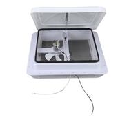 TOPINCN Ventilación de Techo Universal para Vehículos Recreativos, Ventilador Reversible de 12V, Ventilación de Techo Universal de Carga de 14", para Autocaravanas, Color Blanco