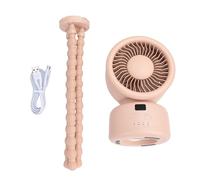 TOPINCN Ventilador con Clip Recargable de 9000 MAh, Ventilador Portátil Silencioso Oscilante de 360 grados, Elementos Esenciales de Viaje para Bebés con Trípode Flexible para