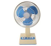 TOPINCN Ventilador de Escritorio con Cabezal Giratorio Vintage, Ventilador de Mesa Portátil Silencioso de 3 Velocidades, Diseño Compacto y Ligero para Oficina, Dormitorio y Sala d