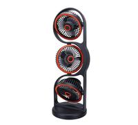 TOPINCN Ventilador de Escritorio de 3 Cabezales, Ventilador Portátil Recargable por USB, Personal con Configuración de Circulación de Aire de 360° para Estudio, Trabajo, (GREY)