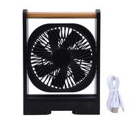 TOPINCN Ventilador de Escritorio Magnético, Ventilador de Mesa Portátil, Recargable por USB, 4 Velocidades Ajustables con Tecnología Silenciosa para el Hogar, Oficina, Viajes, (BLACK)