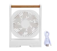 TOPINCN Ventilador de Escritorio Magnético, Ventilador de Mesa Portátil, Recargable por USB, 4 Velocidades Ajustables con Tecnología Silenciosa para el Hogar, Oficina, Viajes, (WHITE)