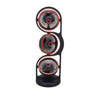 TOPINCN Ventilador de Escritorio Recargable por USB de 3 Cabezales con Luz, Circulación de Aire de Habitación Completa de 360°, Ajustes de Velocidad Múltiple para Trabajo de Estudio Al (GREY)