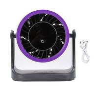 TOPINCN Ventilador de Escritorio USB, Ventilador de Escritorio sin Aspas, Pantalla Digital LED, Morado Portátil Silencioso, de Silencioso, Batería de