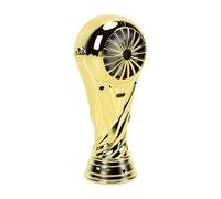 TOPINCN Ventilador de Refrigeración para Trofeo de Fútbol, Ventilador de Mano con Carga USB, Mini Personal, Viento de 3 Velocidades, con Pantalla de Energí