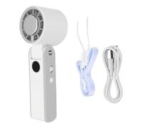 TOPINCN Ventilador Portátil de Mano, Ventilador de Refrigeración de Alta Velocidad, Mini Recargable UBS con 100 Velocidades y Diseño para Colgar en el Cuello para Deportes Al (WHITE)