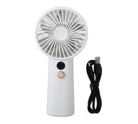 TOPINCN Ventilador Portátil de Mano, Ventilador Personal con 5 Aspas y Control de Velocidad de Perilla, Larga Duración, 28 Horas de Funcionamiento para Viajes y Deportes Al Aire Libre (WHITE)