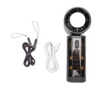 TOPINCN Ventilador Portátil de Mano, Ventilador Plegable con Potente Flujo de Aire, Pantalla Táctil LED, Batería de Tiempo y Pantalla de Velocidad, Funcionamiento Silencioso para Viajes, (BLACK)