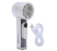 TOPINCN Ventilador Portátil de Mano, Ventilador Turbo Portátil de Mano, Personal con de Enfriamiento de Hielo Semiconductor, Ajuste de Velocidad 100 y Diseño de Pantalla (WHITE)