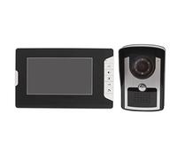 TOPINCN Videoportero con Cámara Infrarroja de 16 Anillos y Pantalla LCD, Visión Nocturna Manos Libres para Seguridad en el Hogar (Enchufe de la UE)