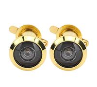 TOPINCN Visor de Puerta de Seguridad de 2 Piezas con ángulo de Visión de 220 Grados para Seguridad del Hogar, Construcción Duradera de Aleación de Zinc, Ideal para Puertas de Madera (Oro 16 simple,