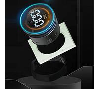 TOPINCN Voltímetro Digital Pantalla LCD Redonda Duradera para Electrónica Automotriz 5.7 Oz para Prueba de Línea de Montaje Material ABS