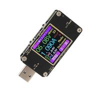 TOPINCN Voltímetro USB, Amperímetro, Probador de Pantalla LCD a Color para Carga Rápida y Sincronización de Datos, Inserción de Doble Vía para Teléfonos Móviles y Portátiles