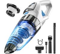 Topipop Aspiradora de Mano, Potente Aspiradora de 25000 Pa con Estación de Carga, Ganadora de la Prueba de Batería, Aspiradora Inalámbrica para Coche con Filtro HEPA