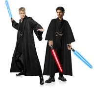 TOPJOWGA Disfraz Caballero Medieval, Disfraz Jedi Hombre, Vestido Medieval Caballero, Conjunto de Jedi Hombre Capucha para Carnaval Halloween Cosplay