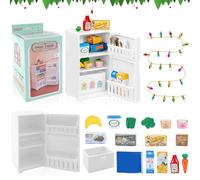 TOPJOWGA Juego de casa de muñecas en miniatura, 18 piezas de accesorios para casa de muñecas, miniatura para nevera, casa de muñecas, cocina, miniatura, casa de muñecas, accesorios para hornear
