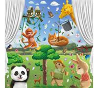 TOPJOWGA Pegatinas de Ventana de Primavera, 9 Piezas Grande Pegatinas Pared Decorativos Pegatinas de Anticolisión Calcomanías de Ventana Mariposa Pájaro Flores Árbol Decoración Fiesta